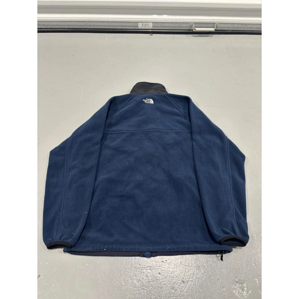The North Face Mens Navy Blue Full Zip Fleece Jacket XL TG Youth Fits Small/Med